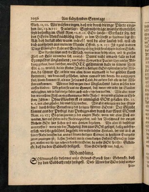 1056-1067, Gedencke, daß du den Sabbath heiligest