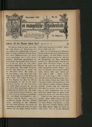 Nr. 12. Dezember 1917.