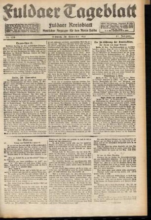 Ausgabe vom Mittwoch, den 30. November 1921.