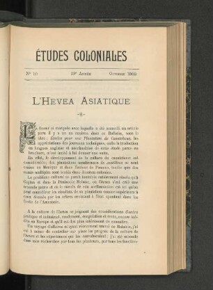 L'Hevea Asiatique.
