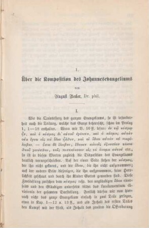 117-140 Über die Komposition des Johannesevangeliums