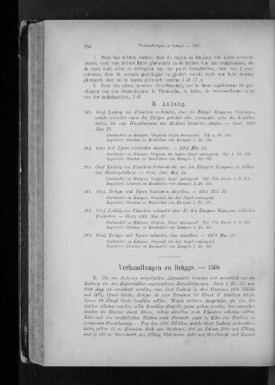 Verhandlungen zu Brügge. - 1360.