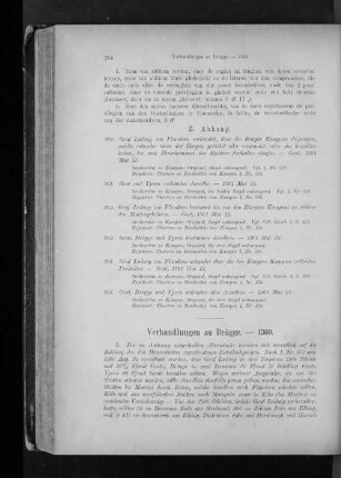 Verhandlungen zu Brügge. - 1360.