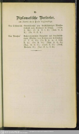 Diplomatische Vertreter