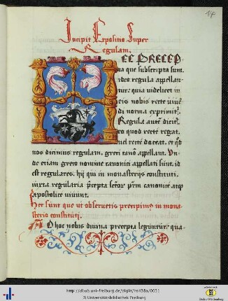 [14r - 83v] Expositio in regulam sancti Augustini.