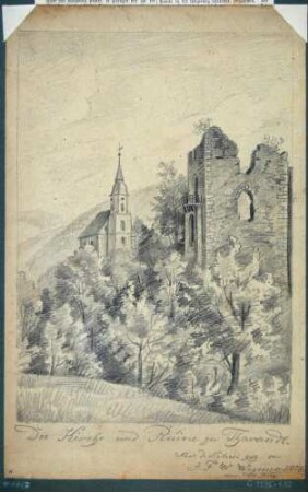 Die Bergkirche und Burgruine in Tharandt