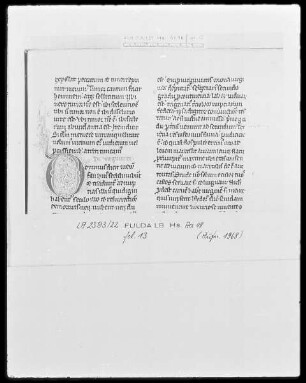 Defensor, Liber Scintillarum — Initiale D(ominus dicit), Folio 13recto