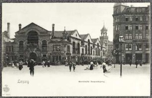 Leipzig. Markthalle Haupteingang.