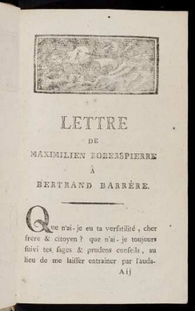 3-34, Lettre de Maximilien Roberspierre
