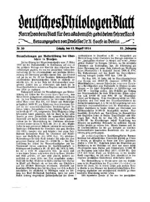 Veranstaltungen zur Weiterbildung der Oberlehrer in Preußen