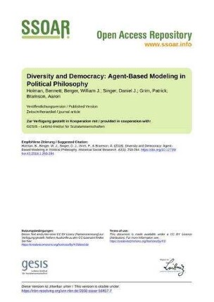 Diversity and Democracy: Agent-Based Modeling in Political Philosophy