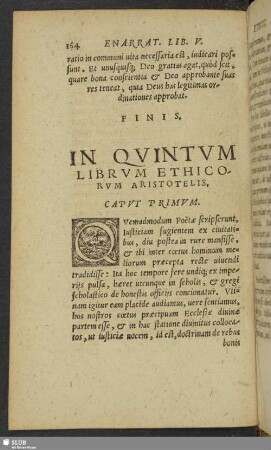 In Quintum Librum Ethicorum Aristotelis