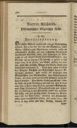 Vierter Abschnitt. Oberlausitzsches bürgerliches Recht.