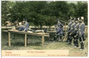 Torgau. Thür.-Hus.-Regim. Nr. 12 - Auf dem Schießstand