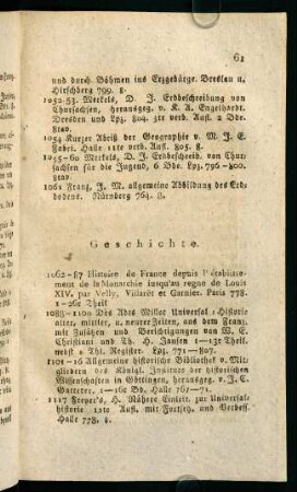 61-67, Geschichte
