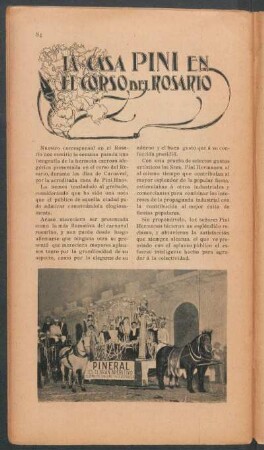 La casa Pini en el corso del Rosario