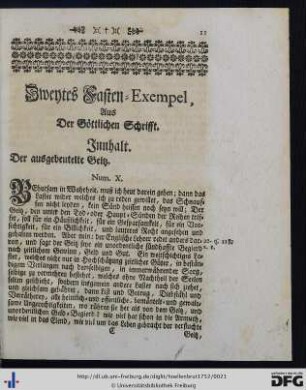 Zweytes Fasten-Exempel, aus der Göttlichen Schrifft.