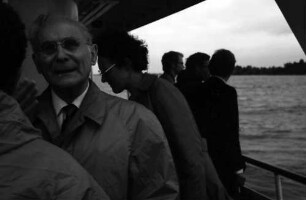 22. Tagung 1972 Mediziner; Auf dem Schiff im Gepsräch: André F. Cournand im Gespräch