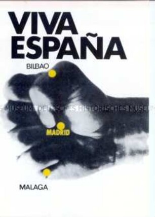 Postkarte gegen die spanische Diktatur