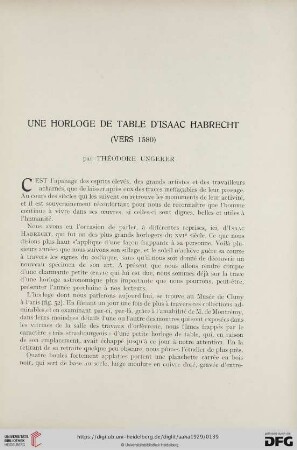 8: Une horloge de table d'Isaac Babrecht : (vers 1580)