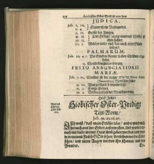 Hiobischer Oster-Predigt [u. a.]