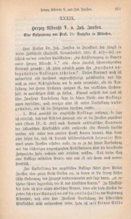 571-576 Herzog Albrecht V. und Joh. Janssen
