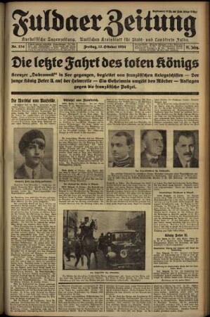 Ausgabe vom Freitag, den 12. Oktober 1934.