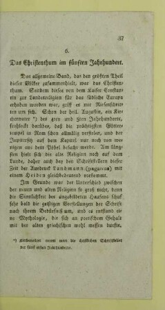6. Das Christenthum im fuenften Jahrhundert