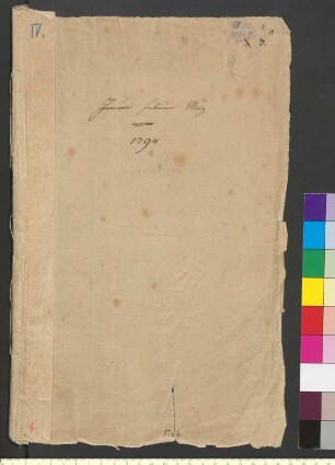 Alter Umschlag "Januar, Februar, März 1794"