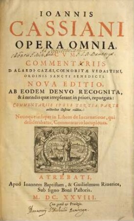 Ioannis Cassiani Opera Omnia