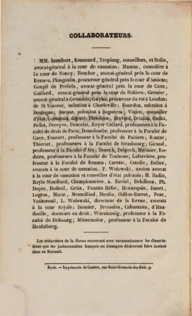 Revue de législation et de jurisprudence. 10. 1839