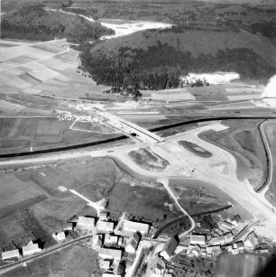 Autobahnstrecke Geisingen und Donaubrücke im Bau
