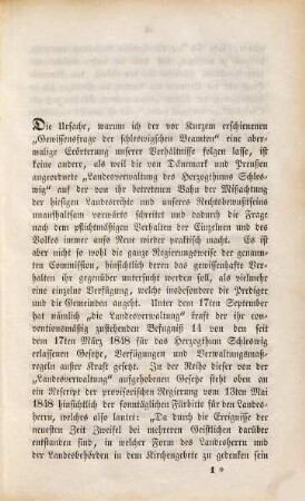 Die verbotene Fürbitte und die schleswigschen Prediger und Gemeinden
