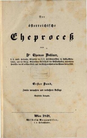 Handbuch des österreichischen Eherechtes : Von Thom. Dolliner u. Ign. Geaßl. 3