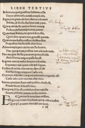 Queritur se in exilium missum.