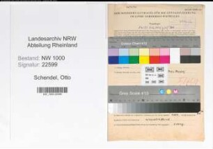 Entnazifizierung Otto Schendel, geb. 15.12.1900 (Lehrer)