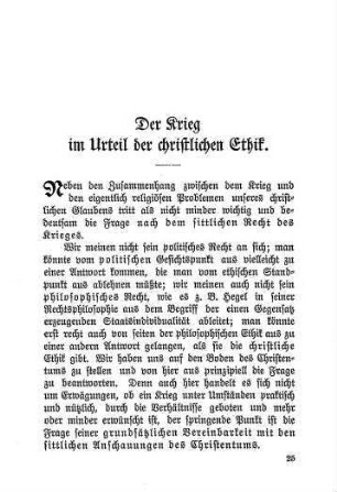 2. Krieg der christlichen Ethik