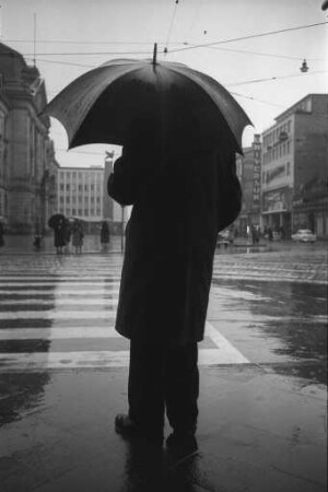 Regenwetter in der Innenstadt.