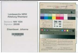 Entnazifizierung Johanna Elisenbauer , geb. 19.09.1921 ()