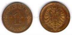 Deutsches Kaiserreich, 1 Pfennig 1875