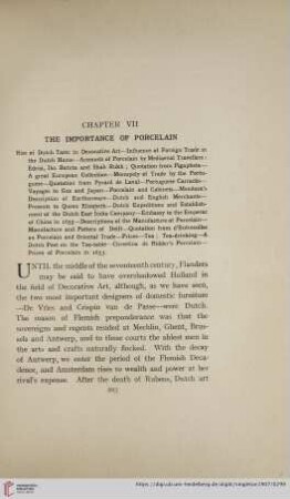 Chapter VII: The Importance of Porcelain
