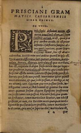 Prisciani Grammatici Caesariensis Libri omnes : accessit rerum & verborum copiosus index