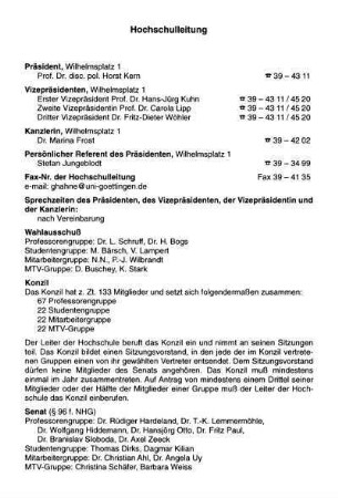 Hochschulleitung