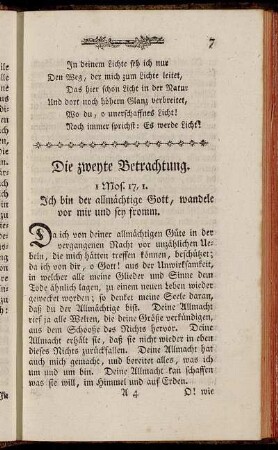 Die zweyte Betrachtung