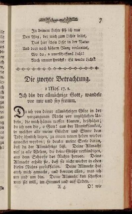 Die zweyte Betrachtung