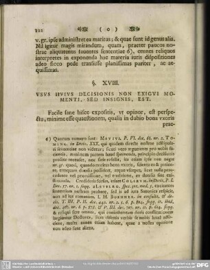 §. XVIII. Usus Huius Decisionis Non Exigui Momenti, Sed Insignis, Est