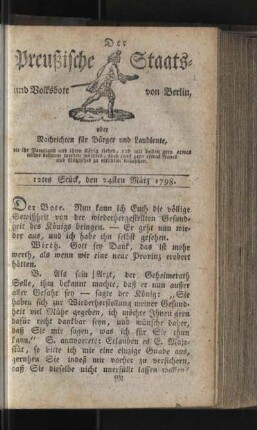 12tes Stück, den 24sten März 1798