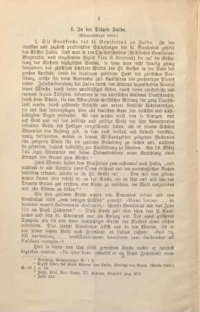 I. In der Diözese Fulda. (Schematismus 1899.)