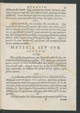 Materia Seu Subiectum.