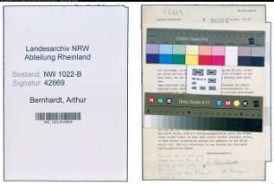 Entnazifizierung Arthur Bernhardt , geb. 00.00.0000 ()
